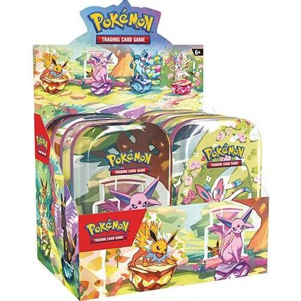 Pokemon Scarlet & Violet: Prismatic Evolutions Mini Tin Display