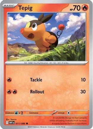 Tepig 011 SV White Flare