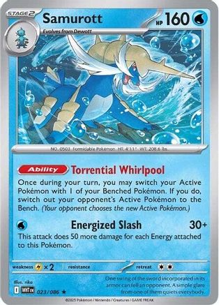 Samurott 023 - Holofoil SV White Flare