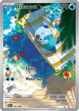 Oshawott 105/086 - Holofoil SV White Flare