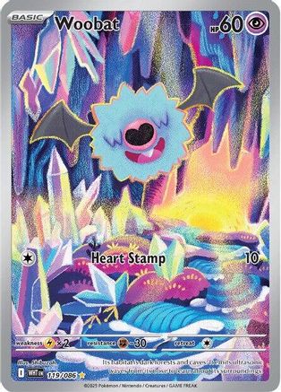 Woobat 119/086 - Holofoil SV White Flare