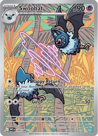 Swoobat 120/086 - Holofoil SV White Flare