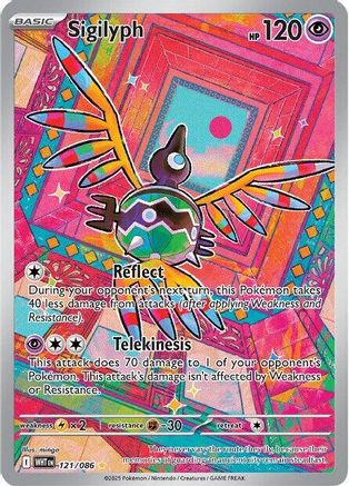 Sigilyph 121/086 - Holofoil SV White Flare