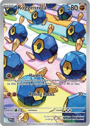 Roggenrola 127/086 - Holofoil SV White Flare