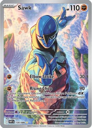 Sawk 130/086 - Holofoil SV White Flare