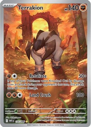 Terrakion 135/086 - Holofoil SV White Flare