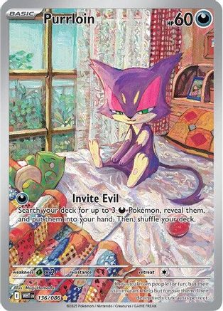 Purrloin 136/086 - Holofoil SV White Flare