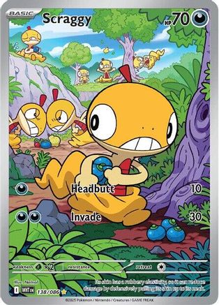 Scraggy 138/086 - Holofoil SV White Flare