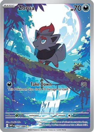 Zorua 142/086 - Holofoil SV White Flare