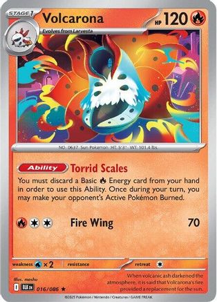 Volcarona 016 - Holofoil SV Black Bolt