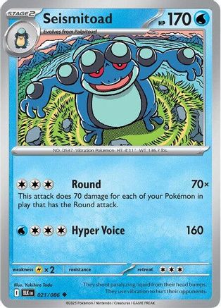 Seismitoad 021 SV Black Bolt