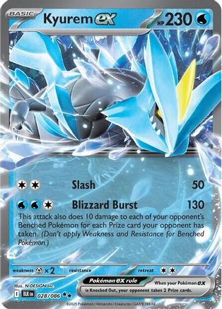 Kyurem ex 028/086 - Holofoil SV Black Bolt