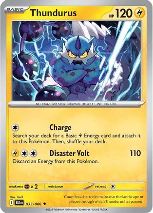 Thundurus 033 - Holofoil SV Black Bolt
