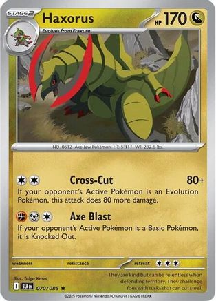 Haxorus 070 - Holofoil SV Black Bolt