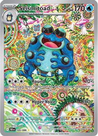 Seismitoad 105/086 - Holofoil SV Black Bolt