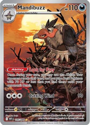 Mandibuzz 145/086 - Holofoil SV White Flare