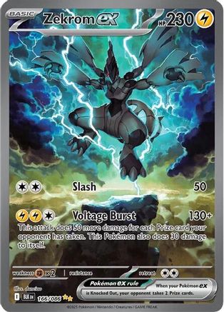 Zekrom ex 166/086 - Holofoil SV Black Bolt