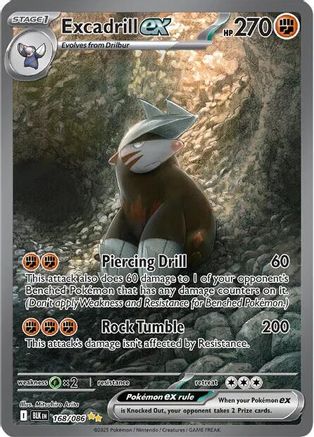 Excadrill ex 168/086 - Holofoil SV Black Bolt