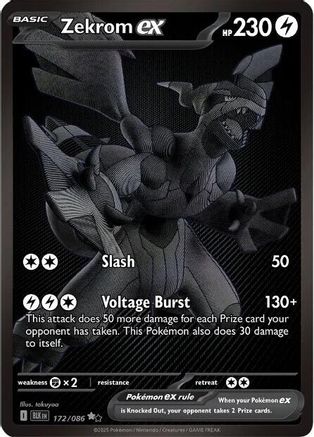 Zekrom ex 172/086 - Holofoil SV Black Bolt