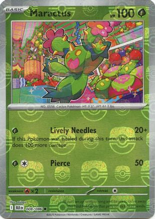 Maractus (Master Ball Pattern) 008 - Holofoil SV Black Bolt