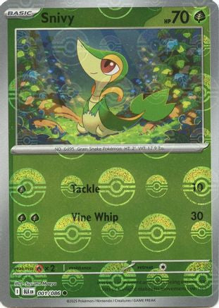 Snivy (Poke Ball Pattern) 001 - Holofoil SV Black Bolt