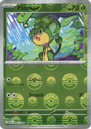 Pansage (Poke Ball Pattern) 004 - Holofoil SV Black Bolt