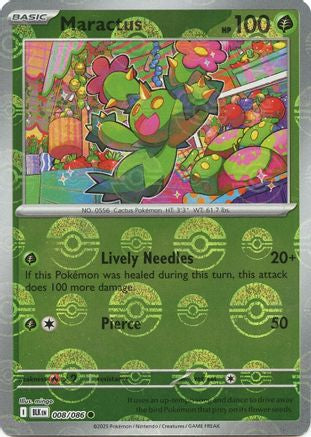 Maractus (Poke Ball Pattern) 008 - Holofoil SV Black Bolt