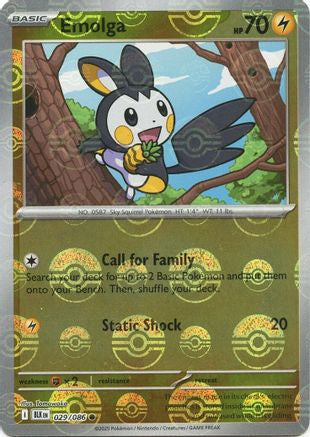 Emolga (Poke Ball Pattern) 029 - Holofoil SV Black Bolt