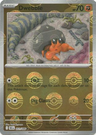 Dwebble (Poke Ball Pattern) 051 - Holofoil SV Black Bolt