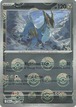 Cobalion (Poke Ball Pattern) 066 - Holofoil SV Black Bolt