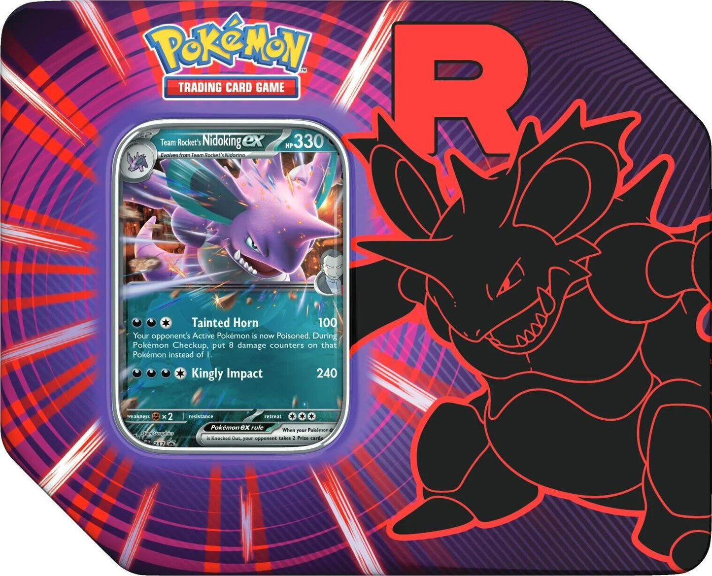 Pokemon Team Rocket Tin (Team Rocket's Nidoking ex)