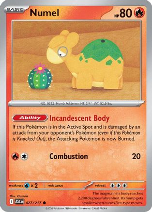Numel 027/217 - Reverse Holofoil ME Ascended Heroes