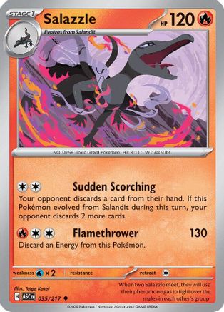 Salazzle 035/217 - Reverse Holofoil ME Ascended Heroes