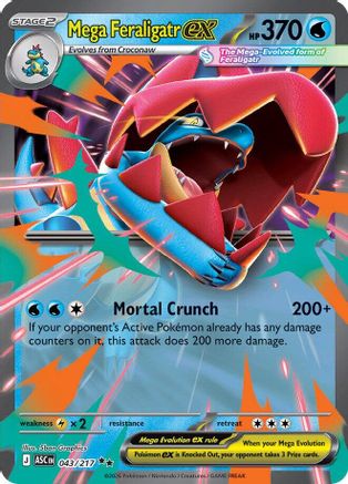 Mega Feraligatr ex 043/217 - Holofoil ME Ascended Heroes