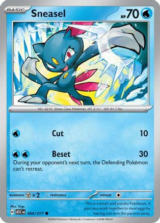 Sneasel 044 - Reverse Holofoil ME Ascended Heroes