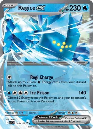 Regice ex 048 - Holofoil ME Ascended Heroes