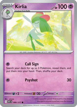 Kirlia 088 - Reverse Holofoil ME Ascended Heroes