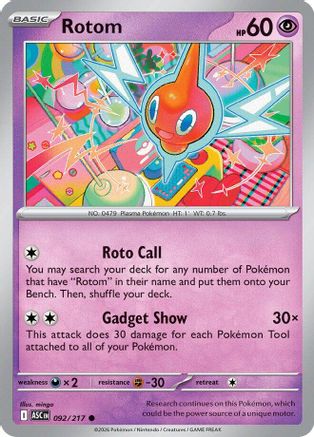 Rotom 092 - Reverse Holofoil ME Ascended Heroes