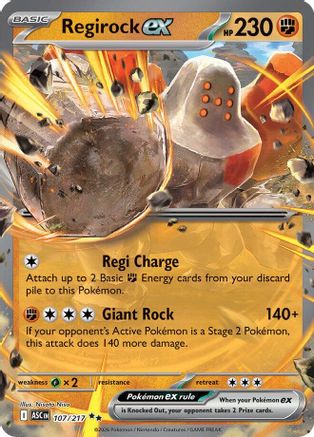 Regirock ex 107 - Holofoil ME Ascended Heroes