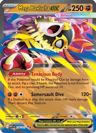 Mega Hawlucha ex 116/217 - Holofoil ME Ascended Heroes