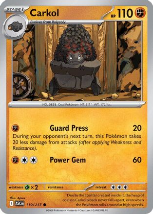 Carkol 119 - Reverse Holofoil ME Ascended Heroes