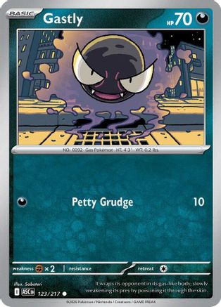 Gastly 123 - Reverse Holofoil ME Ascended Heroes