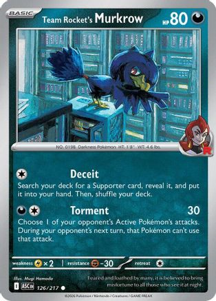 Team Rocket's Murkrow 126 ME Ascended Heroes