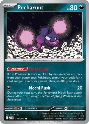 Pecharunt 143 - Reverse Holofoil ME Ascended Heroes