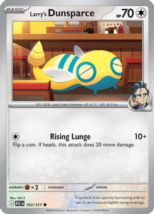 Larry's Dunsparce 163 - Reverse Holofoil ME Ascended Heroes