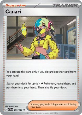 Canari 185/217 - Reverse Holofoil ME Ascended Heroes
