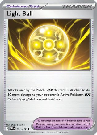 Light Ball 191 - Reverse Holofoil ME Ascended Heroes