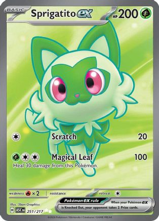 Sprigatito ex 251 - Holofoil ME Ascended Heroes