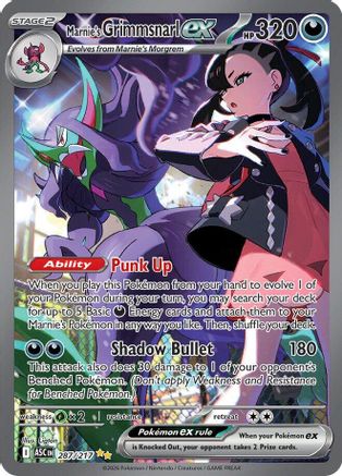 Marnie's Grimmsnarl ex 287 - Holofoil ME Ascended Heroes