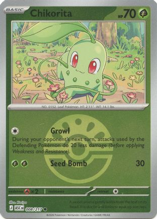 Chikorita (Friend Ball) 008 - Reverse Holofoil ME Ascended Heroes